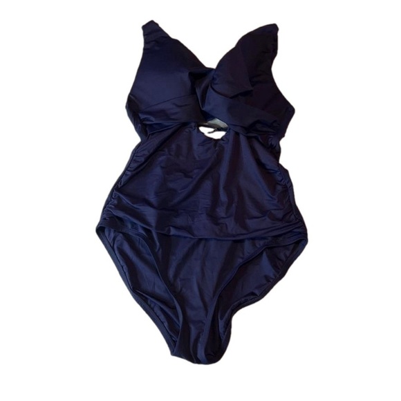 La Blanca Other - La Blanca Standard Island Goddess Cross Front Keyhole Swimsuit, Size 12